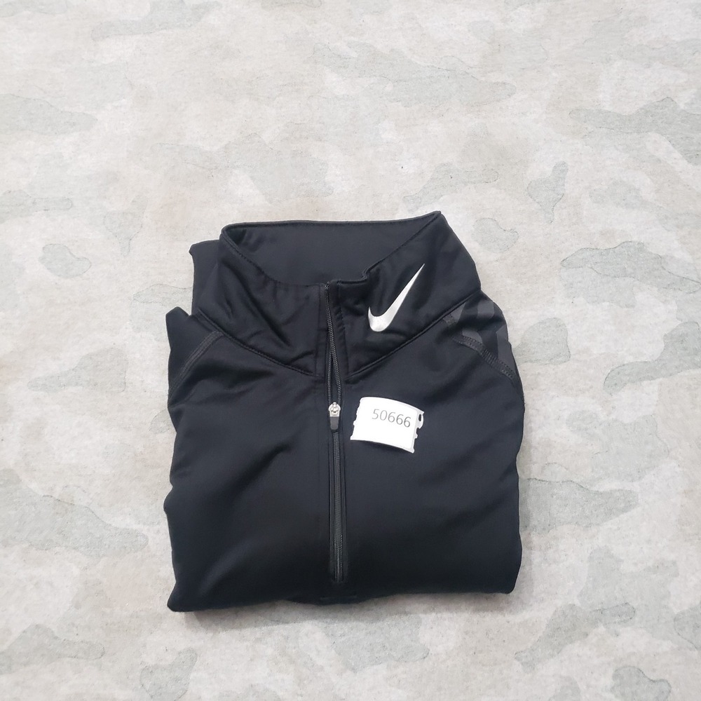 Nike Pro Combat Compression Shirt Womens Large Black Dri-Fit Long Sleeve - Picture 11 of 11